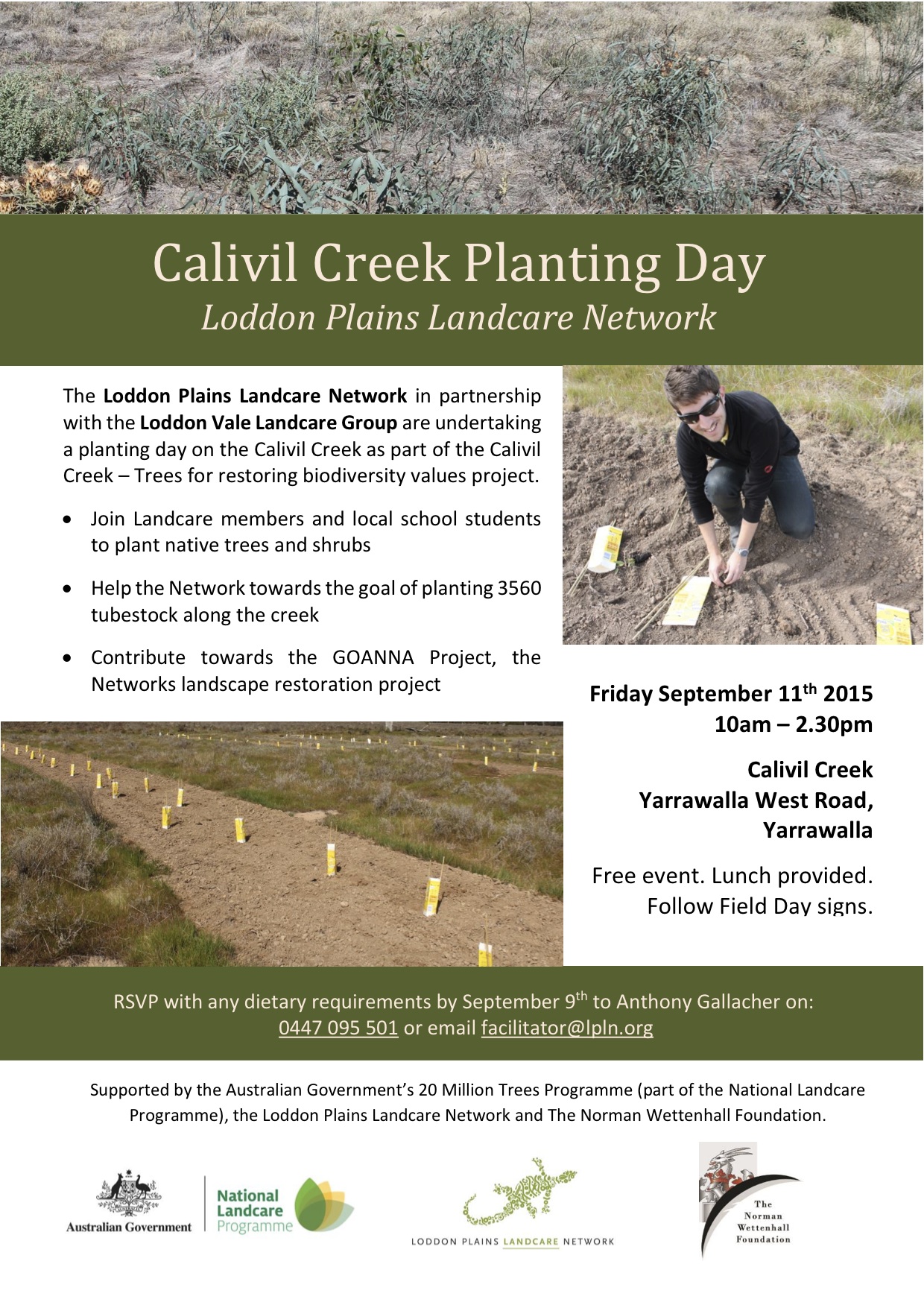 Calivil Creek Project - Tree planting field day Sept 11 2015 v2