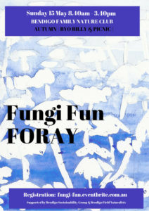 Registraation here: https://www.eventbrite.com.au/e/fungi-fun-foray-tickets-25302620820